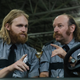 Wyatt Russell (L) and David Ury in Lodge 49
